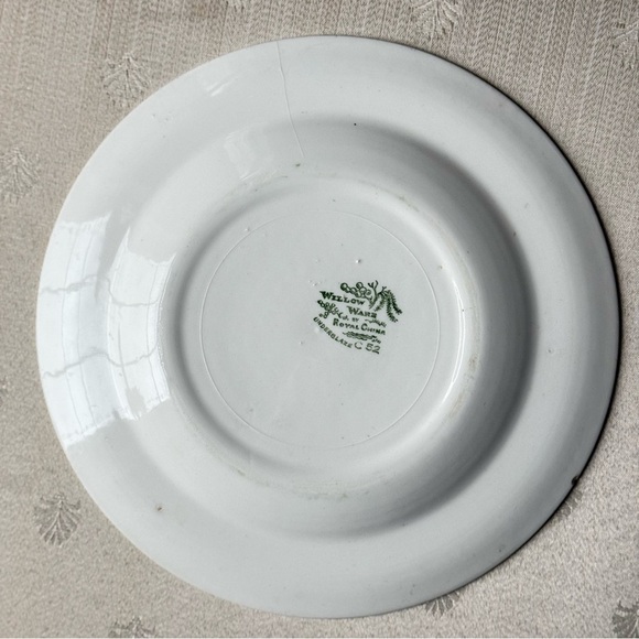 Antique Blue Willow Plate - Picture 3 of 4